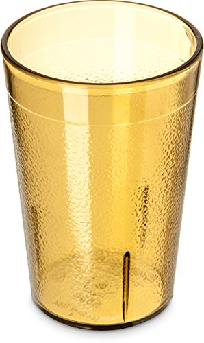 CFS 55268113 Stackable ShatterResistant Plastic Tumbler, 8 oz., Amber (Pack of 6)