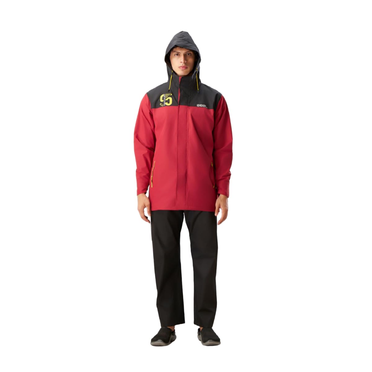 Rain Coat for Men Waterproof for Bike Riders with Adjustable Hood along with inner pockets,Waterproof Double Layered Rainwear Suit with Polyester Jacket,Pants and Carrying Pouch,ZT5-image-28