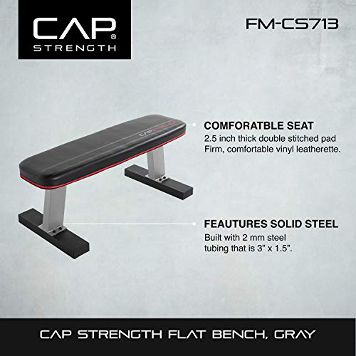 CAP Barbell Flat Utility Bench, Black/Gray