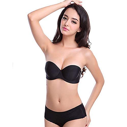 atox Women's Backless, Soft Padded Underwired Bra | Low Neck Bra | Backless Bra for Heavy Breast | Backless Bra Strap Transparent | Girls/Ladies/Black/Cotton/Casual/t-Shirts/Everyday/Regular/Bras-picture-20