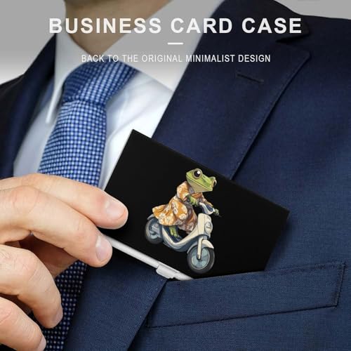 Frog Ride Motorcycle Business Card Case Pocket Card Holder Slim Card Wallet for Men Women3