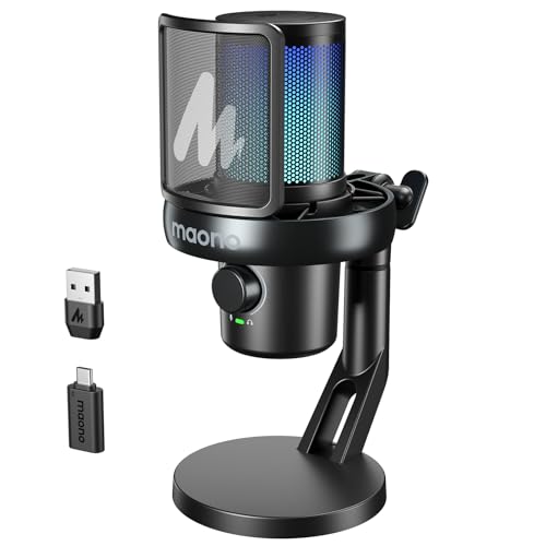MAONO DM40P Wireless USB Mic - AI Voice Change, RGB