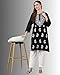 FCH, Fashionable Chikan Handikraft Women's Cotton Chikankari Embroidered Kurti, Traditional Maternity Kurta (US, Alpha, Large, Regular, Regular, Black)