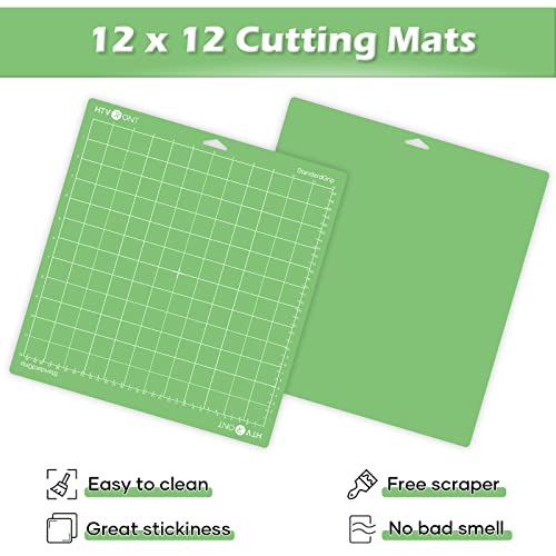 HTVRONT Tapetes de corte padrão para Cricut, pacote com 2 tapetes de corte 30,5 x 30,5 cm para Cricu