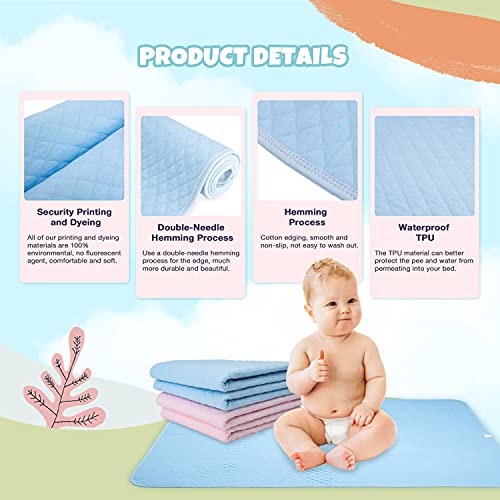 [Upgrade] Clovercat 2 Pack Large Size 35X27” Bed Pads Washable Waterproof Mattress Protector, Reusable Pee Pads For Bed Wetting Toddlers, Adults, Elderly, Women Or Kids, Children Waterproof Mattress #TOP2