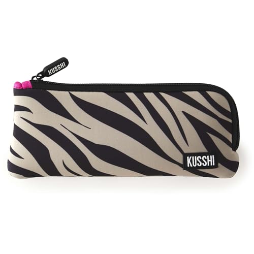 KUSSHI Neoprene Zipper Makeup Brush Pouch and Travel Pencil