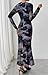 BTFBM Wedding Guest Dresses for Women Fall Fashion 2025 Bodycon Long Sleeve Boho Mesh Party Cocktail Floral Maxi Dress(Navy, Small)