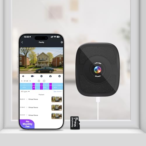 Hieasy 4MP 2.5K 2.4G&5G WiFi Window Camera with 24/7...