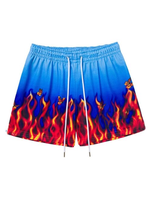 5 Inch Basketball Shorts Retro Athletic Wide Leg Summer Mens Short Graphic Workout Sports Casual with Pockets