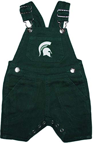 Image of Creative Knitwear Michigan State University Baby and Toddler Short Leg Overalls