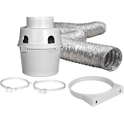 Dundas Jafine TDIDVKZW Indoor Dryer Vent Kit with 4" x 5' Duct