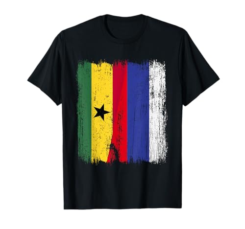Maillot Ghana Russie Demi Drapeau Ghanéen Russe T-Shirt