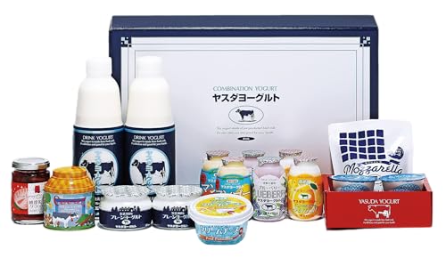 ヤスダヨーグルト プレミアムセット 化粧箱 ドリンクヨーグルト カップヨーグルト モッツアレラチーズ 生キャラメル フレッシュクリームチーズ 越後姫のグラッセ 1B65019