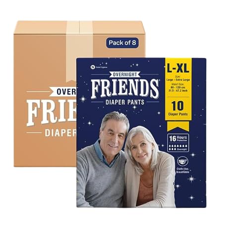 See full amazon price history chart for Friends Overnight Unisex Adult Diapers Pants Style-80 Count (L-Xl) With Odour Lock And Anti-Bacterial Absorbent Core- Waist Size 30-56 Inch ;76-142Cm Friends Overnight Unisex Adult Diapers Pants Style-80 Count (L-Xl) With Odour Lock And Anti-Bacterial Absorbent Core- Waist Size 30-56 Inch ;76-142Cm (B0CJRPLPB6) Amazon Price History, Amazon Price Tracker