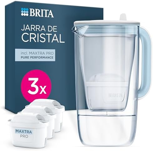 BRITA Blue glass carafe (2.5L) incl. 3x MAXTRA PRO All-in-1 filte...