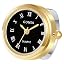 gold case black dial