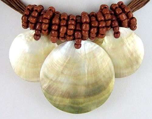 Handcrafted Round Mother of Pearl Necklace, Natural Mother of Pearl Beads Necklace for Women Jewelry (GA047) - Image 4