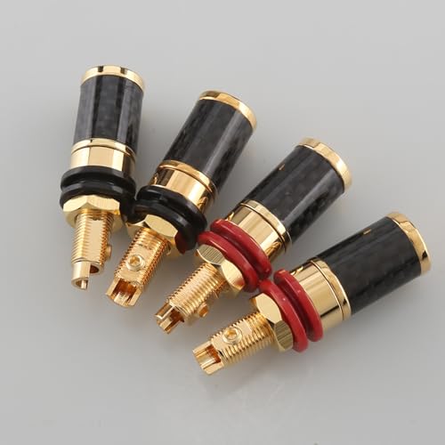 Conectores de conector banana con bloqueo de tornillo contra la oxidación de audio 4