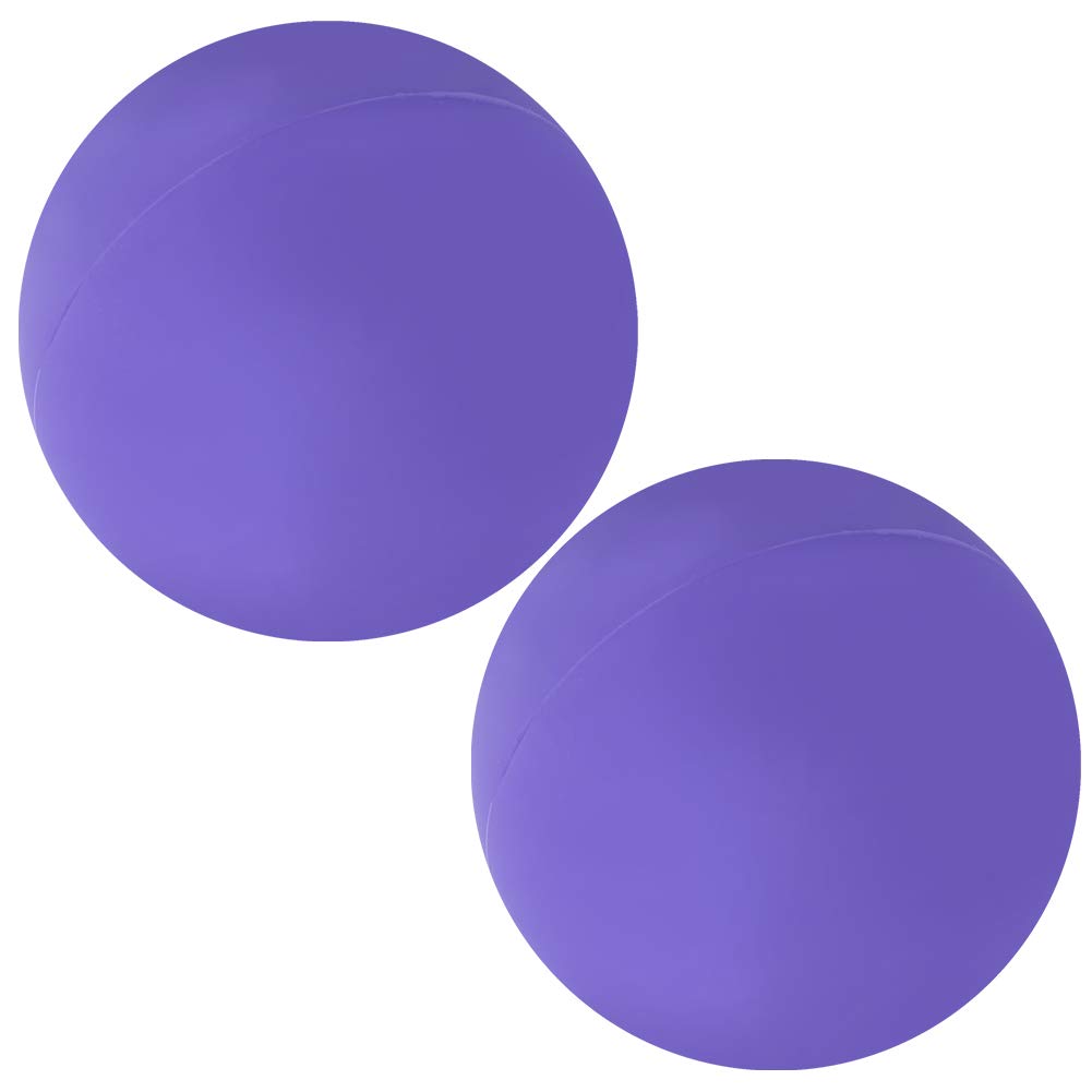 2 bolas de masaje, pelota de yoga de silicona para fitness, pelota de relajación para mano, suela, masaje, bolas masajeadoras de punto de activación para yoga (morado)
