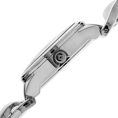 Akribos Xxiv Women's Double Diamond Hour Markers Watch - Swiss Quartz Movement With Sunburst Effect Dial And Twisted Chain Bracelet - Ak759 #TOP2