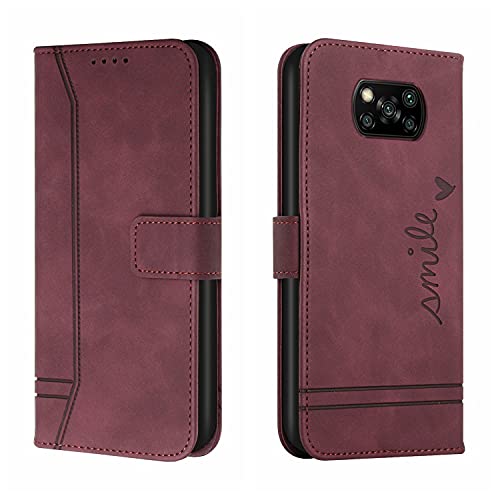 Capa Carteira para Xiaomi Poco X3 Pro,Capa Xiaomi Poco X3 Pro Retro,Capa Fólio Flip com Fecho Magnét