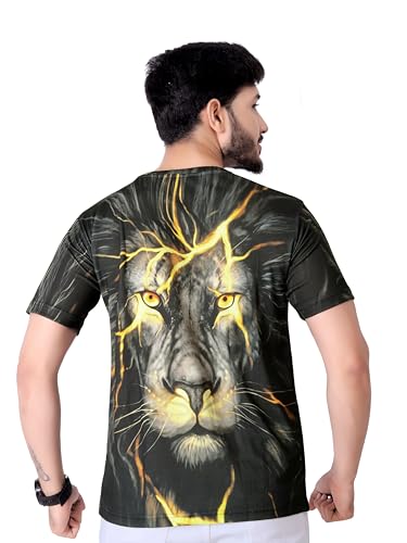 Image of Vintage Animal T Shirt for Men 3D Fierce Leopard Print T Shirt /Summer Short Sleeve Holiday T-Shirts Loose Clothing O-Neck Pullover /Cheetah Printed Attractive T Shirt