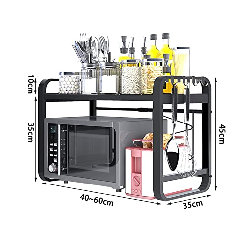 Support de four à micro-ondes extensible et robuste en acier au carbone
