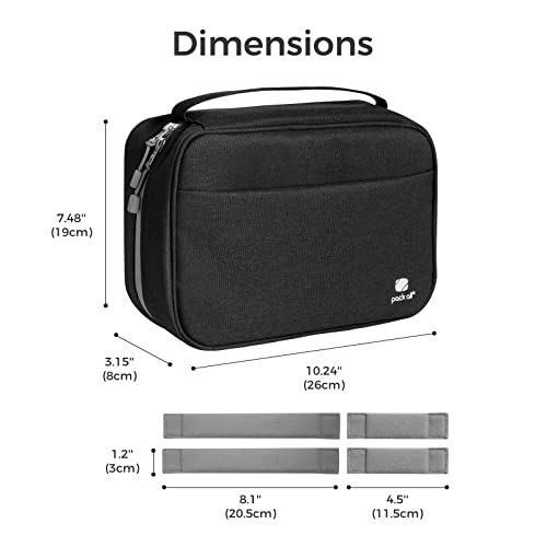 Pack All Electronic Organizer Plus, Larger Capcity Cable Organizer Bag, Shockproof Carrying Case, Portable Cord Travel Organizer Storage Bag For Cables, Chargers, Phones, Usb, Sd Cards(Black) #TOP6