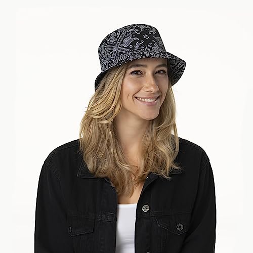 LIPODO Cappello in Cotone Paisley Bucket Donna