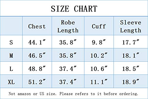 Feelia Women's Short Silky Kimono Robes Lightweight Pure Bathrobe Bridesmaid Wedding Party Sleepwear - Thumbnail 5