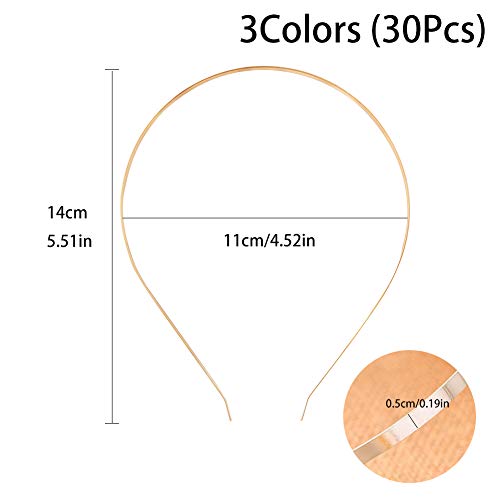 30 stuks metalen hoofdbanden, mannen vrouwen haaraccessoires, bulk hoofdbanden, DIY metalen hoofdbanden, gladde metalen… - Image 3