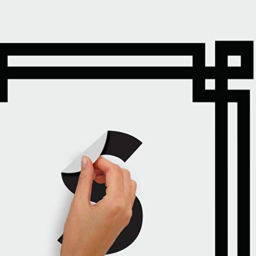 Sticker géant Monogram Geometric adhésif repositionnable pour mur de chambre - 5