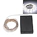 FISHBERG 50cm Ultra Bright Led Waterproof IP65 Flexible Strip Light 3528 SMD 30 LEDs Ribbon Light Bttery Powered Tv Background Light (White)