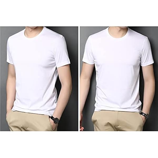 YFQHDD T-Shirt Casual Manica Corta Men Estate O Collo Vestiti da Uomo (Color : A, Size : M Code)
