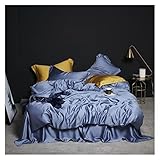 beniky Sabanas 150 x 190 Oscuro Verde 100% Seda Juego de Ropa de Cama Saludable Seda de Lujo Reina Reina Rey Tapa edredón Plana Hoja de Almohada Conjunto de Ropa de Cama Sabanas 150x200
