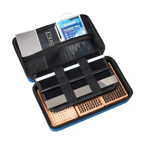 Xcman - Completo Kit de Cepillo de Encerado y Mantenimiento para Tablas de esquí y Snowboard; Cepillo Hecho de Nailon, latón, Crin de Caballo - Cepillo