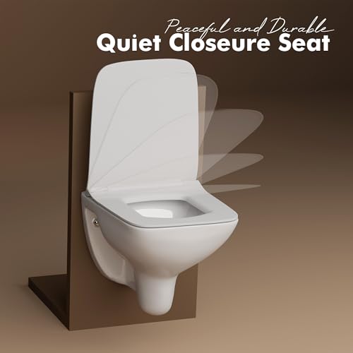 Image of WASSMIST Commode Toilet | Western Commode For Toilet | P-Trap Outlate | SoftClose Toilet Seat