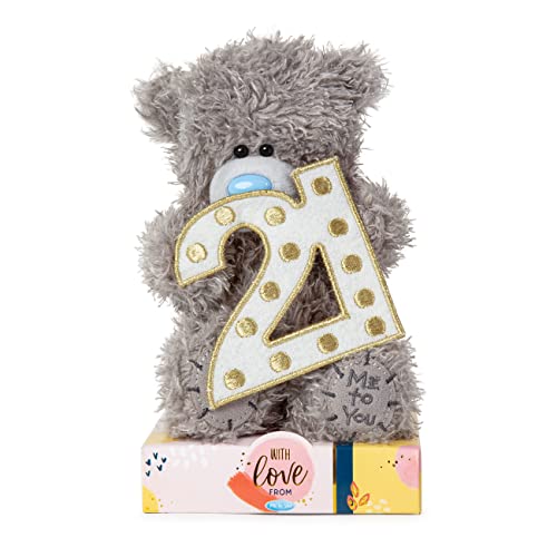 Me to You Tatty Teddy 21st Lightbox Effect Bear - Official Collection, Grey, Gray, M7 - Image 3