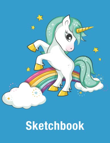 Sketchbook For Kids Ages 4-8: Unicorn Cover: Blank Sketch Book for Boys or Girls; Cute Girls Drawing Pad; Arts and Crafts, Sketching, Doodling or Writing - 110 Premium White Pages (8.5 X 11) image 2