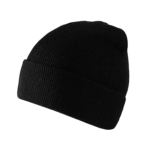 Touca De Frio Lisa Adulto Inverno Gorro Tamanho Único Unissex (PRETO)