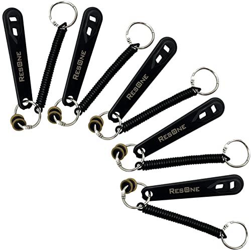 Resone CW-120-5 Plastic Medical Oxygen Cylinder Wrench W/Bungee Cord & 2 Yoke Washers 5-Pack - Durable Abs Plastic cover