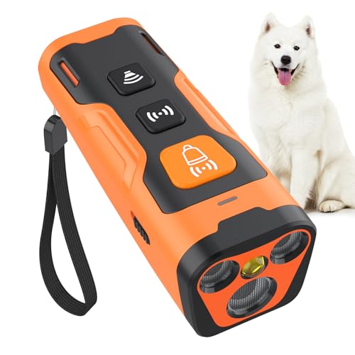 HZK HZKUltraschall Anti Bell Gerät, Anti-Bell-Gerät für Hunde mit 3× Effektiven, 15m Reichweite, Sicher für Hunde, Hilfsmittel für Hundetraining Innen- und Außenbereich