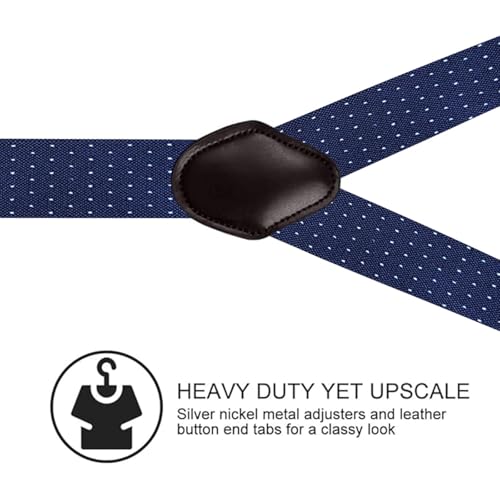 Image of Suspenders for Men, Adjustable Suspenders Gold Clip with Elastic Straps Y-Back Construction Heavy Duty for Work