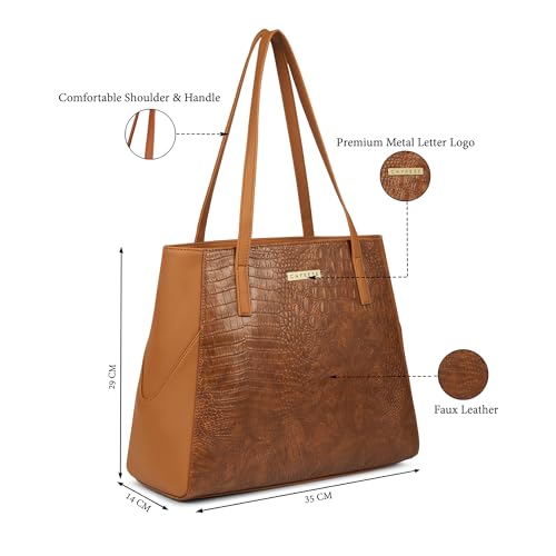 Image of Caprese Vani Large Satchel Bag for Women with Multiple Compartments for Organization and Comfort | Stylish, Durable, and Spacious Interior Shoulder Bag for Work, Travel, and Everyday Use