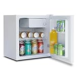 SMETA Mini Fridge 46L Table Top Small Beer Fridge for bedroom,Countertop Drinks Fridge with Reversible Door,6-Level Adjustable Thermostat,39 dB Quiet,Energy Efficient,Perfect for Office & Hotel,White