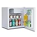SMETA Mini Fridge 46L Table Top Small Beer Fridge for bedroom,Countertop Drinks Fridge with Reversible Door,6-Level Adjustable Thermostat,39 dB Quiet,Energy Efficient,Perfect for Office & Hotel,White