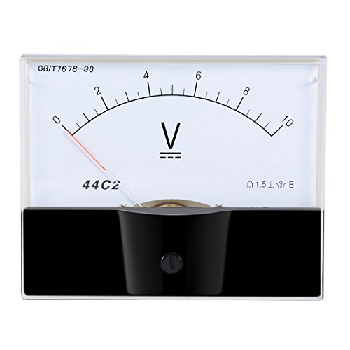 Image of uxcell DC 0-10V Analog Panel Voltage Gauge Volt Meter 44C2 1.5% Error