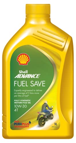 Image of Shell Advance 4T Fuel Save 10W-30 (SN /MA2) Fully Synthetic Engine Oil for daily riders
