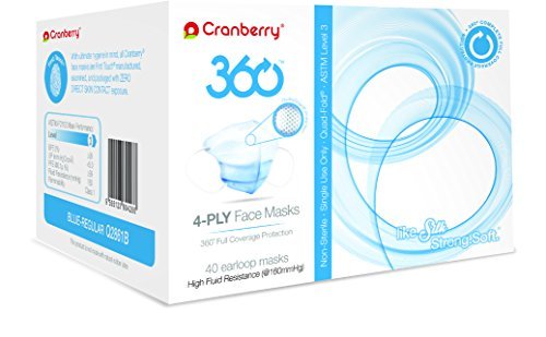 Cranberry 360 Earloop Face Mask Level 3 Blue (Pack of 320)
