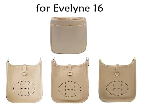 Meenda Purse Organizer Insert For Evelyne 16 Tpm Handbag, Duchess Satin Fabric Smooth And Silky Texture Fits Perfectly Sturdy Gift Ideas For Women (Gold Beige E16) #TOP1